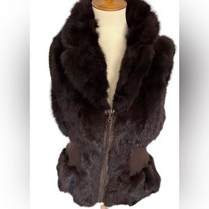 Metric Knits Rabbit Fur Vest